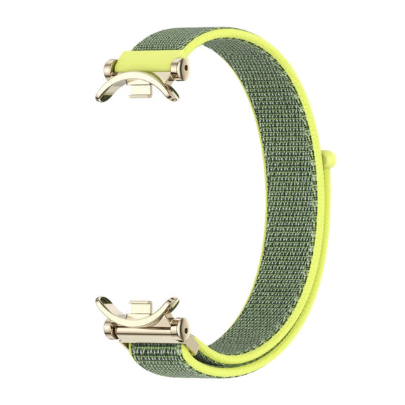 For Xiaomi Smart Band 10 / 9 / 8 Mijobs GT4 Breathable Nylon Loop Watch Band(Bright Yellow Light Gold)