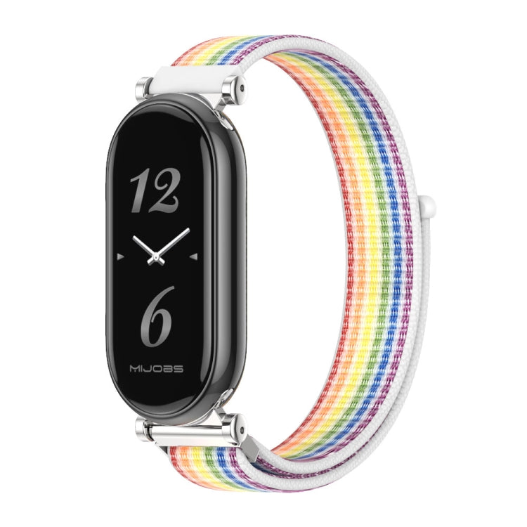 For Xiaomi Smart Band 10 / 9 / 8 Mijobs GT4 Breathable Nylon Loop Watch Band(Colorful Silver) - free shipping - PMc TechLife - Order now!