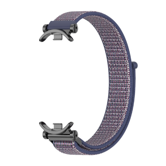 For Xiaomi Smart Band 10 / 9 / 8 Mijobs GT4 Breathable Nylon Loop Watch Band(Midnight Blue Black)
