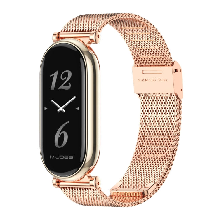 For Xiaomi Smart Band 10 / 9 / 8 Mijobs GT4 Milan Buckle Metal Watch Band(Rose Gold) - free shipping - PMc TechLife - Order now!