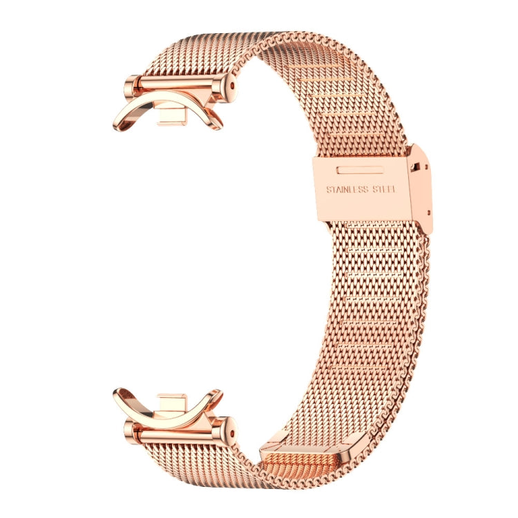 For Xiaomi Smart Band 10 / 9 / 8 Mijobs GT4 Milan Buckle Metal Watch Band(Rose Gold)