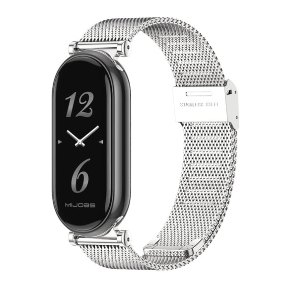 For Xiaomi Smart Band 10 / 9 / 8 Mijobs GT4 Milan Buckle Metal Watch Band(Silver)