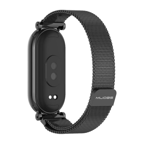 For Xiaomi Smart Band 10 / 9 / 8 Mijobs GT4 Milan Magnetic Metal Watch Band(Black)
