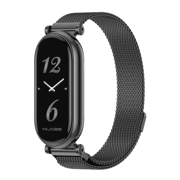 For Xiaomi Smart Band 10 / 9 / 8 Mijobs GT4 Milan Magnetic Metal Watch Band(Black)