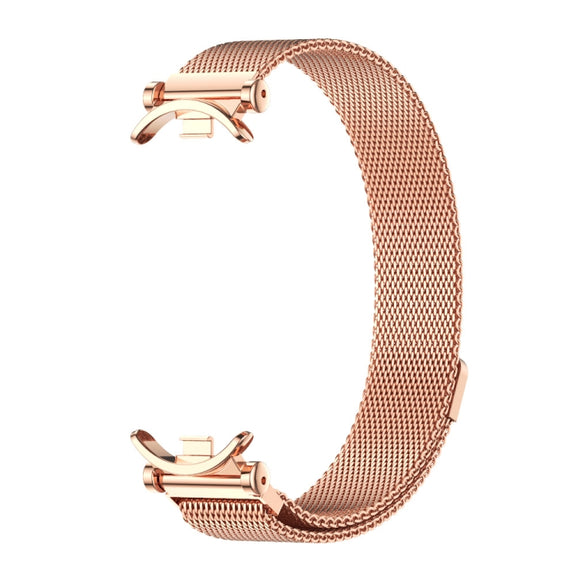 For Xiaomi Smart Band 10 / 9 / 8 Mijobs GT4 Milan Magnetic Metal Watch Band(Rose Gold)