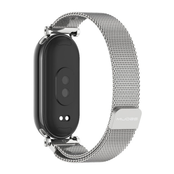 For Xiaomi Smart Band 10 / 9 / 8 Mijobs GT4 Milan Magnetic Metal Watch Band(Silver)