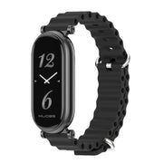 For Xiaomi Mi Band 8 / 9 / 9 NFC Mijobs GT4 Marine Silicone Breathable Watch Band(Black)