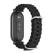 For Xiaomi Mi Band 8 / 9 / 9 NFC Mijobs GT4 Marine Silicone Breathable Watch Band(Black)
