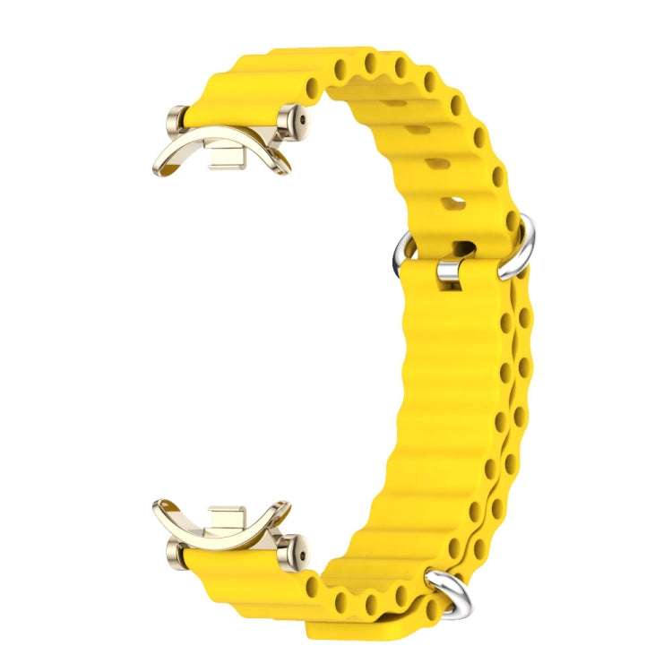 For Xiaomi Smart Band 10 / 9 / 8 Mijobs GT4 Marine Silicone Breathable Watch Band(Yellow Light Gold)