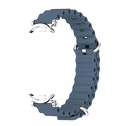 For Xiaomi Smart Band 10 / 9 / 8 Mijobs GT4 Marine Silicone Breathable Watch Band(Dark Blue Silver)