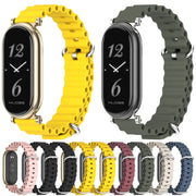 For Xiaomi Smart Band 10 / 9 / 8 Mijobs GT4 Marine Silicone Breathable Watch Band(Yellow Light Gold)
