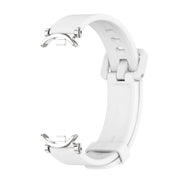 For Xiaomi Smart Band 10 / 9 / 8 Mijobs GT4 Silicone Breathable Watch Band(White Silver)