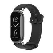 For Xiaomi Smart Band 10 / 9 / 8 Mijobs GT4 Silicone Breathable Watch Band(Black Silver)