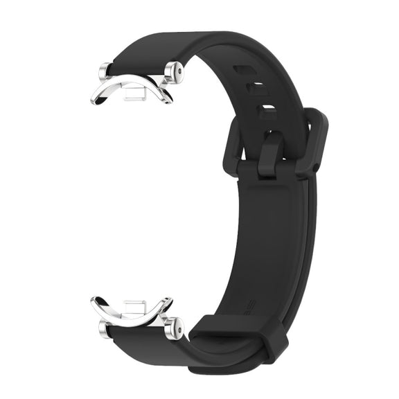 For Xiaomi Smart Band 10 / 9 / 8 Mijobs GT4 Silicone Breathable Watch Band(Black Silver)