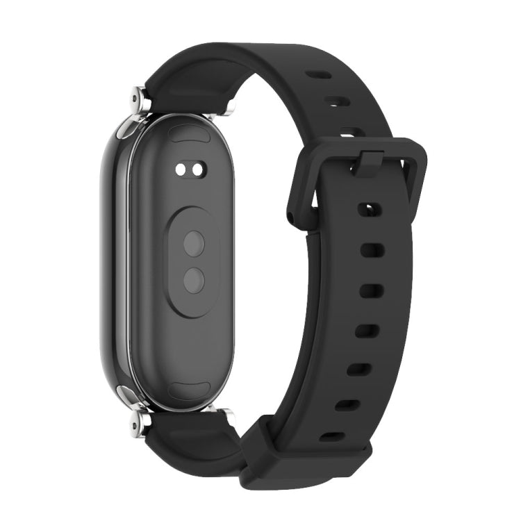 For Xiaomi Smart Band 10 / 9 / 8 Mijobs GT4 Silicone Breathable Watch Band(Black Silver) - free shipping - PMc TechLife - Order now!