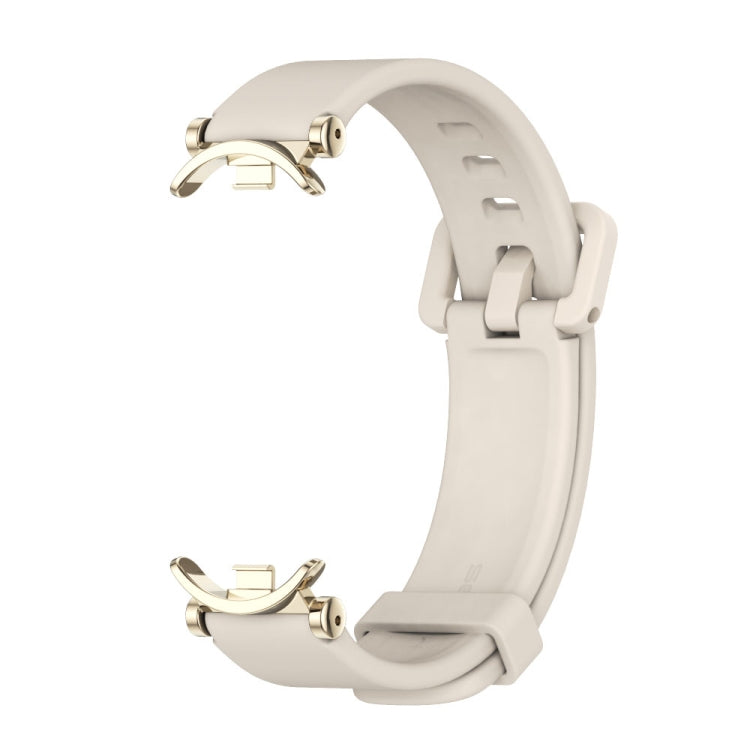 For Xiaomi Smart Band 10 / 9 / 8 Mijobs GT4 Silicone Breathable Watch Band(Grey Light Gold)