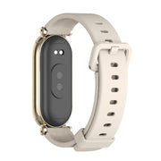 For Xiaomi Smart Band 10 / 9 / 8 Mijobs GT4 Silicone Breathable Watch Band(Grey Light Gold)