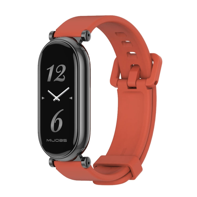 For Xiaomi Smart Band 10 / 9 / 8 Mijobs GT4 Silicone Breathable Watch Band(Orange Black)