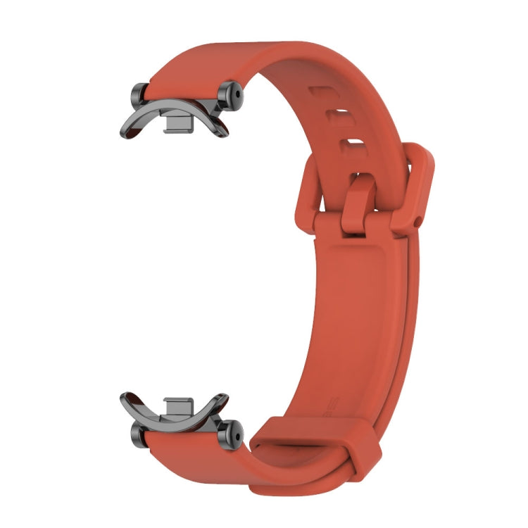 For Xiaomi Smart Band 10 / 9 / 8 Mijobs GT4 Silicone Breathable Watch Band(Orange Black)
