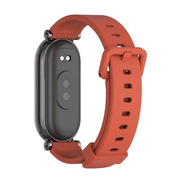 For Xiaomi Smart Band 10 / 9 / 8 Mijobs GT4 Silicone Breathable Watch Band(Orange Black)