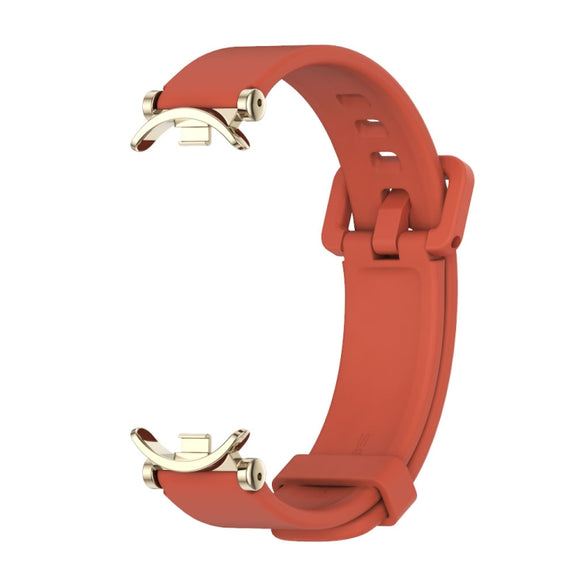 For Xiaomi Smart Band 10 / 9 / 8 Mijobs GT4 Silicone Breathable Watch Band(Orange Light Gold)