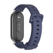 For Xiaomi Smart Band 10 / 9 / 8 Mijobs GT4 Silicone Breathable Watch Band(Midnight Blue Silver)