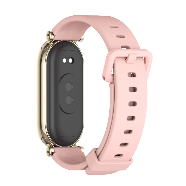 For Xiaomi Smart Band 10 / 9 / 8 Mijobs GT4 Silicone Breathable Watch Band(Pink Light Gold) - free shipping - PMc TechLife - Order now!