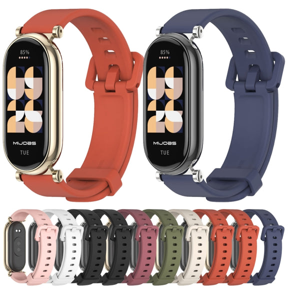 For Xiaomi Smart Band 10 / 9 / 8 Mijobs GT4 Silicone Breathable Watch Band(Black)