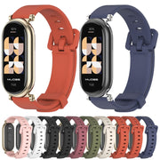 For Xiaomi Smart Band 10 / 9 / 8 Mijobs GT4 Silicone Breathable Watch Band(Black Silver)