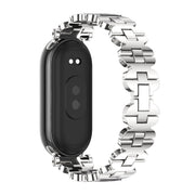 For Xiaomi Smart Band 10 / 9 / 8 Mijobs GT4 Bone Chain Metal Watch Band(Silver)