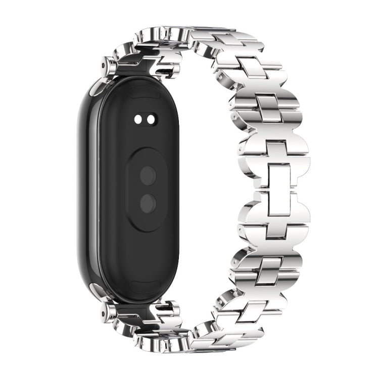For Xiaomi Smart Band 10 / 9 / 8 Mijobs GT4 Bone Chain Metal Watch Band(Silver)