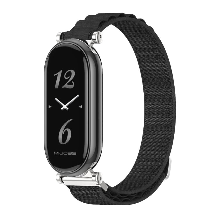 For Xiaomi Smart Band 10 / 9 / 8 Mijobs GT4 Nylon Breathable Watch Band(Black Silver) - free shipping - PMC TechLife - Order now!