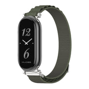 For Xiaomi Smart Band 10 / 9 / 8 Mijobs GT4 Nylon Breathable Watch Band(Army Green Silver)