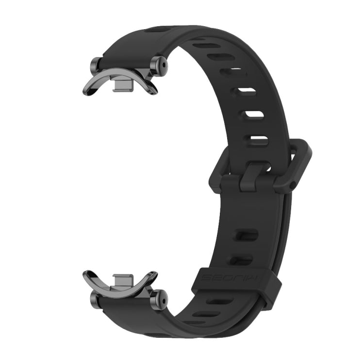 For Xiaomi Smart Band 10 / 9 / 8 Mijobs GT4 Flat Hole Silicone Watch Band(Black) - free shipping - PMc TechLife - Order now!