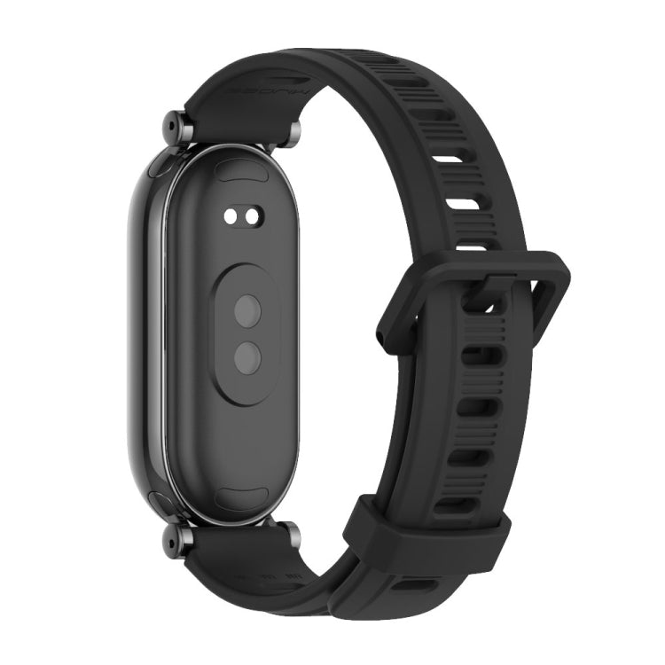 For Xiaomi Smart Band 10 / 9 / 8 Mijobs GT4 Flat Hole Silicone Watch Band(Black) - free shipping - PMc TechLife - Order now!