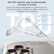 For iPhone 16 Pro Max ZGA Clear TPU Shockproof Phone Case(Transparent)