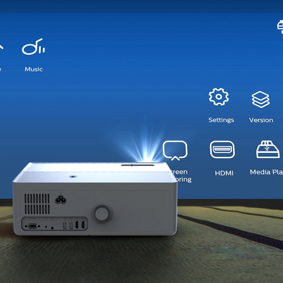 D4000 1080P HD Home Portable LED Projector(EU Plug)