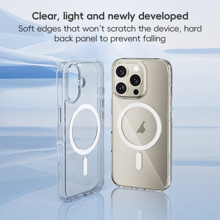 For iPhone 16 Plus ZGA Magsafe Clear PC Hybrid TPU Phone Case(Transparent)