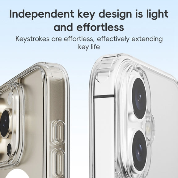 For iPhone 16 Plus ZGA Magsafe Clear PC Hybrid TPU Phone Case(Transparent)
