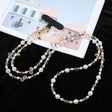 Mobile Phone Anti-lost Long Chain Flash Diamond Pearl Crossbody Lanyard(Pink) - Lanyards & Wrist Straps by PMc TechLife | Online Shopping South Africa | PMc TechLife | Buy Now Pay Later Mobicred