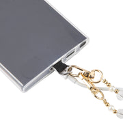 Mobile Phone Anti-lost Long Chain Flash Diamond Pearl Crossbody Lanyard(Black)