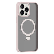 For iPhone 15 Pro Max ZGA Magsafe Holder PC Hybrid TPU Phone Case(Pink)