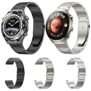 For Huawei Watch 4 / 4 Pro 22mm Flat Buckle Titanium Alloy Watch Band(Black)