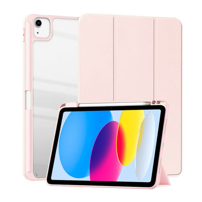 For iPad 2025 / 2022 ZGA Tri-Fold Voltage Smart Leather Tablet Case(Pink) - free shipping - PMC Jewellery - Order now!