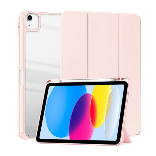 For iPad 2025 / 2022 ZGA Tri-Fold Voltage Smart Leather Tablet Case(Pink) - free shipping - PMC Jewellery - Order now!