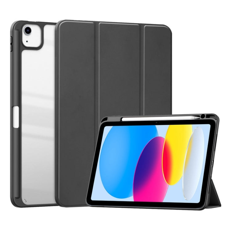 For iPad 2025 / 2022 ZGA Tri-Fold Voltage Smart Leather Tablet Case(Black) - free shipping - PMC Jewellery - Order now!