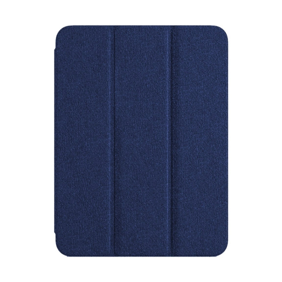 For iPad Pro 12.9 2022/2021/2020 ZGA Tri-Fold Voltage Smart Leather Tablet Case(Blue)
