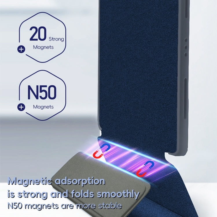 For iPad 2025 / 2022 ZGA Tri-Fold Voltage Smart Leather Tablet Case(Blue) - free shipping - PMC Jewellery - Order now!