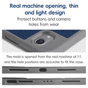 For iPad 10.2 2021/2020/2019 ZGA Tri-Fold Voltage Smart Leather Tablet Case(Black)