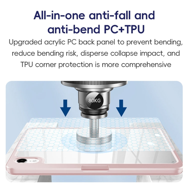 For iPad Pro 12.9 2022/2021/2020 ZGA Tri-Fold 360 Rotation Smart Leather Tablet Case(Blue) - free shipping - PMc TechLife - Order now!